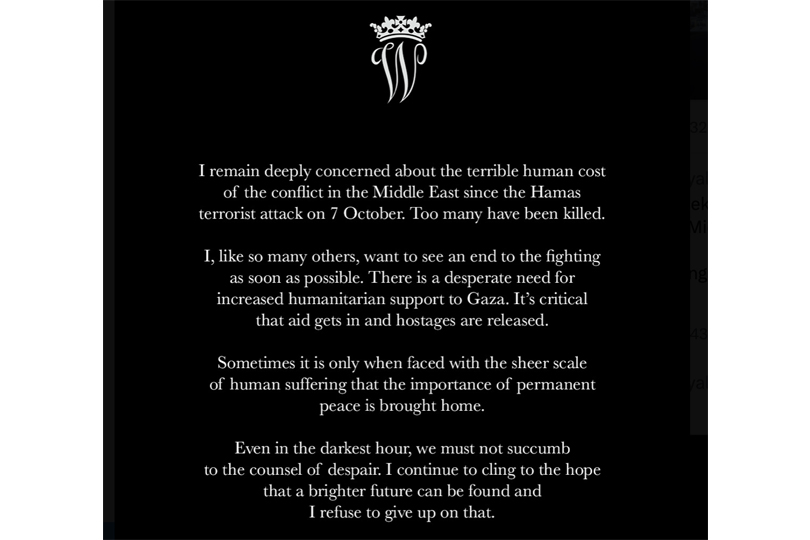 Where Is Kate Middleton- A Timeline Of The Royal Drama - February 20 - William's solo statement