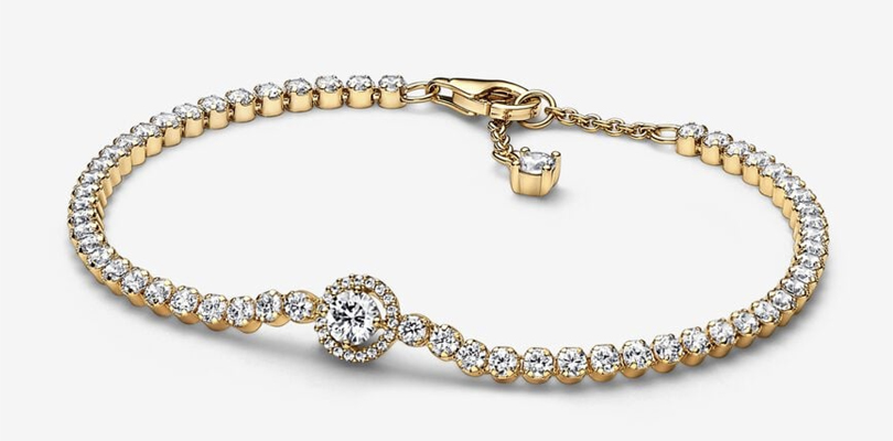 5 Chic Tennis Bracelets To Shop Now - The Halo Setting Tennis Bracelet