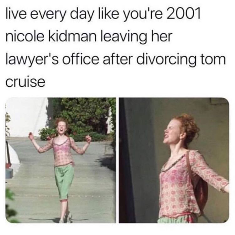 Nicole Kidman Says That Viral Meme Has Nothing To Do With Her Divorce From Tom Cruise - MEME