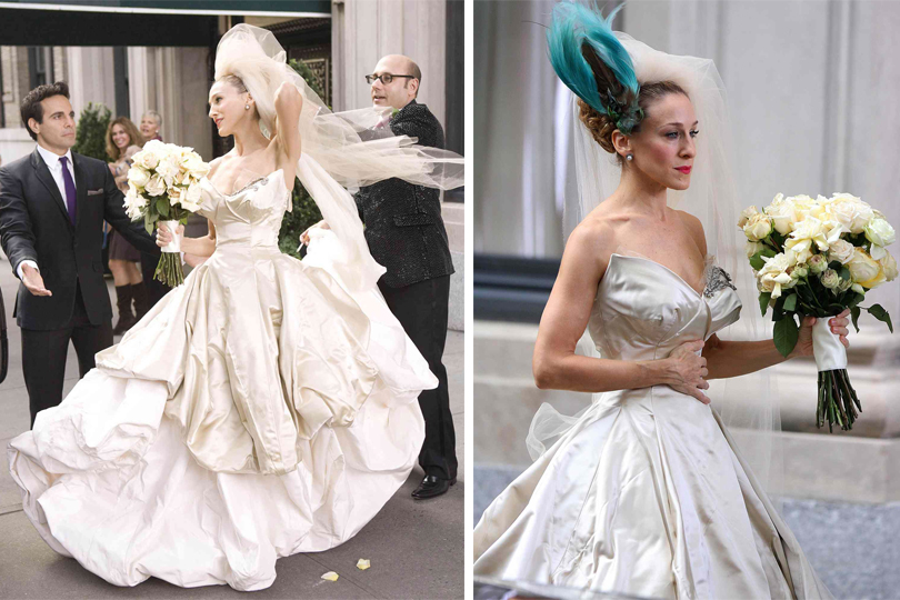 THE STORY OF Carrie Bradshaw Vivienne Westwood Wedding Dress On Sex And The City - SATC Movie 2