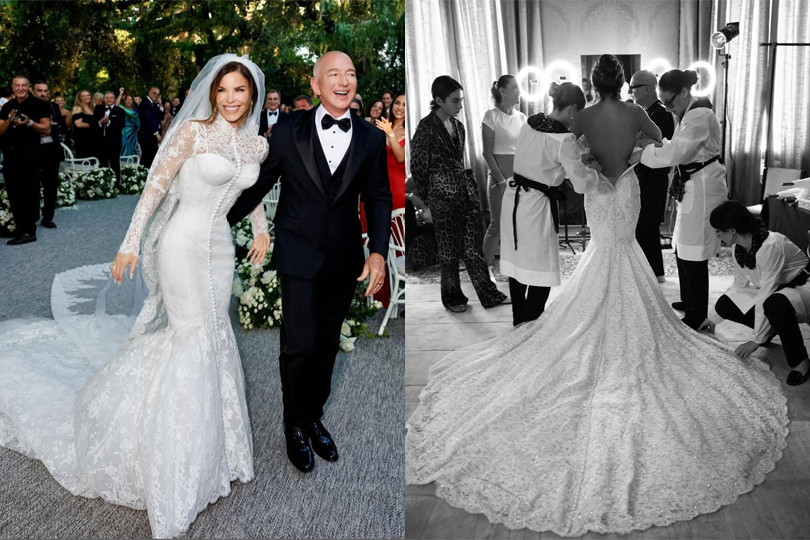 Everything You Need To Know About Lauren Sanchez's Dolce & Gabbana Wedding Gown